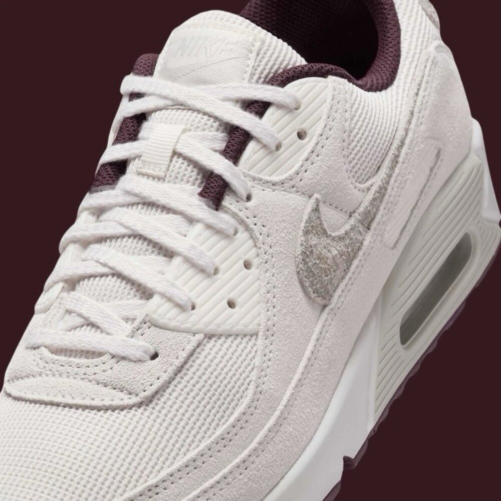 Nike Air Max 90 PRM Sail Burgundy Crush HQ1712-001 Men's Sizes NBY - Picture 3 of 6